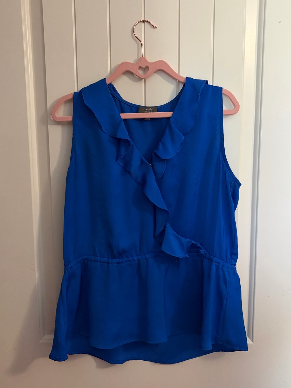 royal blue v neck blouse